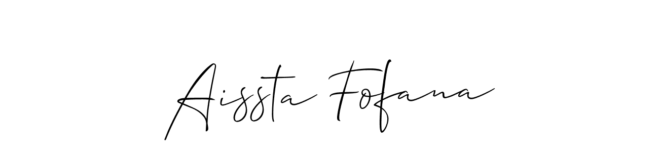 The best way (Allison_Script) to make a short signature is to pick only two or three words in your name. The name Aissta Fofana include a total of six letters. For converting this name. Aissta Fofana signature style 2 images and pictures png