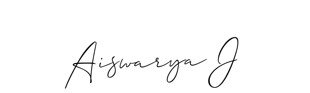 It looks lik you need a new signature style for name Aiswarya J. Design unique handwritten (Allison_Script) signature with our free signature maker in just a few clicks. Aiswarya J signature style 2 images and pictures png