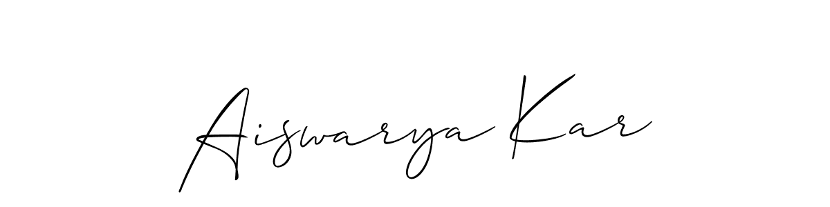 Make a beautiful signature design for name Aiswarya Kar. With this signature (Allison_Script) style, you can create a handwritten signature for free. Aiswarya Kar signature style 2 images and pictures png