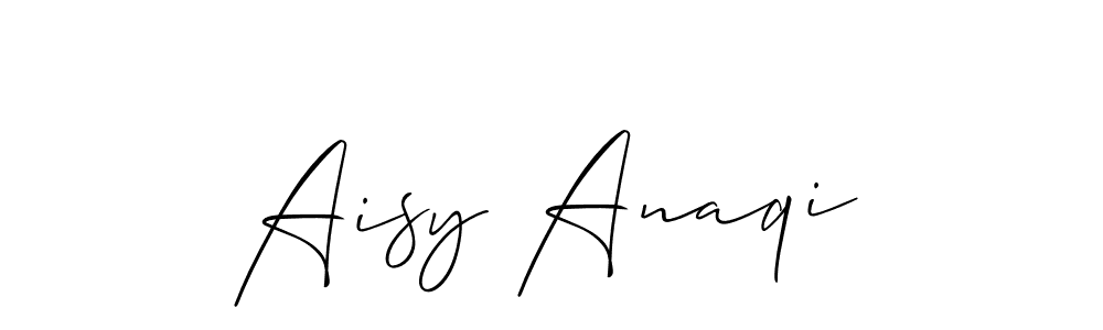 if you are searching for the best signature style for your name Aisy Anaqi. so please give up your signature search. here we have designed multiple signature styles  using Allison_Script. Aisy Anaqi signature style 2 images and pictures png