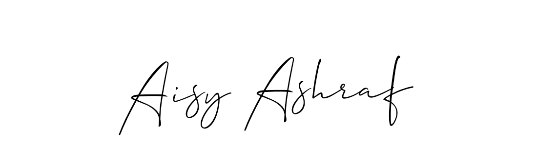 Make a beautiful signature design for name Aisy Ashraf. With this signature (Allison_Script) style, you can create a handwritten signature for free. Aisy Ashraf signature style 2 images and pictures png