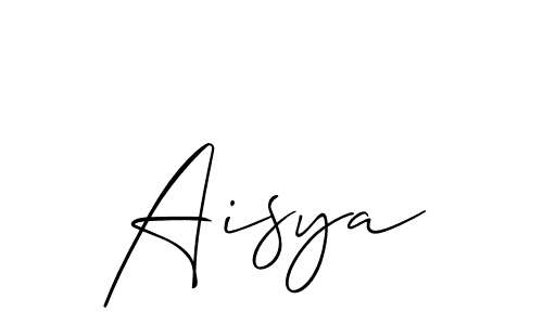 Allison_Script is a professional signature style that is perfect for those who want to add a touch of class to their signature. It is also a great choice for those who want to make their signature more unique. Get Aisya name to fancy signature for free. Aisya signature style 2 images and pictures png