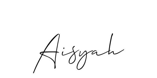 Aisyah stylish signature style. Best Handwritten Sign (Allison_Script) for my name. Handwritten Signature Collection Ideas for my name Aisyah. Aisyah signature style 2 images and pictures png