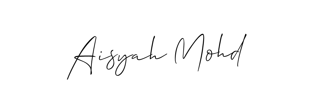 Make a beautiful signature design for name Aisyah Mohd. With this signature (Allison_Script) style, you can create a handwritten signature for free. Aisyah Mohd signature style 2 images and pictures png