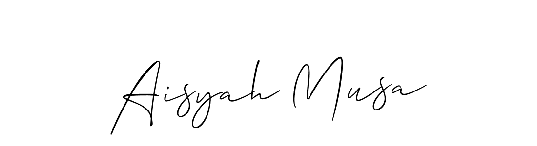 if you are searching for the best signature style for your name Aisyah Musa. so please give up your signature search. here we have designed multiple signature styles  using Allison_Script. Aisyah Musa signature style 2 images and pictures png