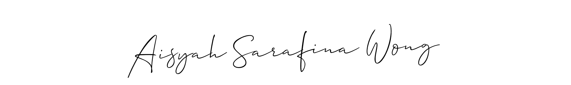 It looks lik you need a new signature style for name Aisyah Sarafina Wong. Design unique handwritten (Allison_Script) signature with our free signature maker in just a few clicks. Aisyah Sarafina Wong signature style 2 images and pictures png