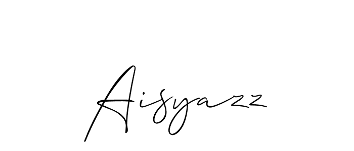 Design your own signature with our free online signature maker. With this signature software, you can create a handwritten (Allison_Script) signature for name Aisyazz. Aisyazz signature style 2 images and pictures png