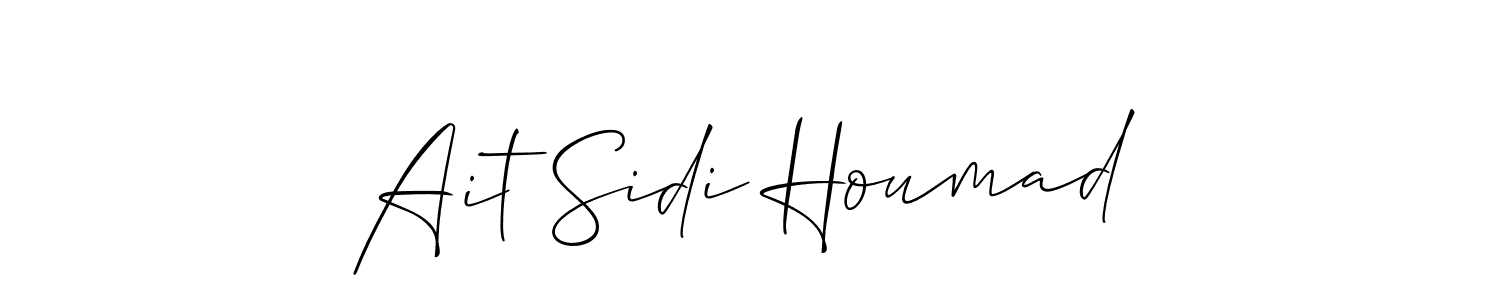 This is the best signature style for the Ait Sidi Houmad name. Also you like these signature font (Allison_Script). Mix name signature. Ait Sidi Houmad signature style 2 images and pictures png