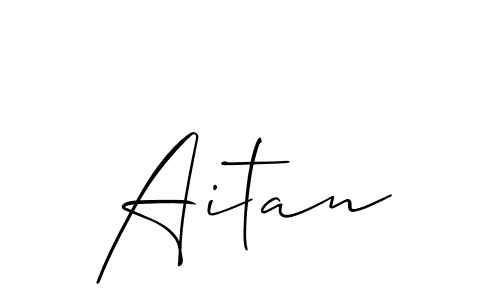 Allison_Script is a professional signature style that is perfect for those who want to add a touch of class to their signature. It is also a great choice for those who want to make their signature more unique. Get Aitan name to fancy signature for free. Aitan signature style 2 images and pictures png