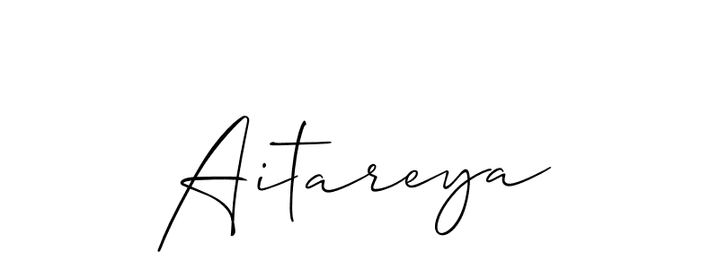 You should practise on your own different ways (Allison_Script) to write your name (Aitareya) in signature. don't let someone else do it for you. Aitareya signature style 2 images and pictures png