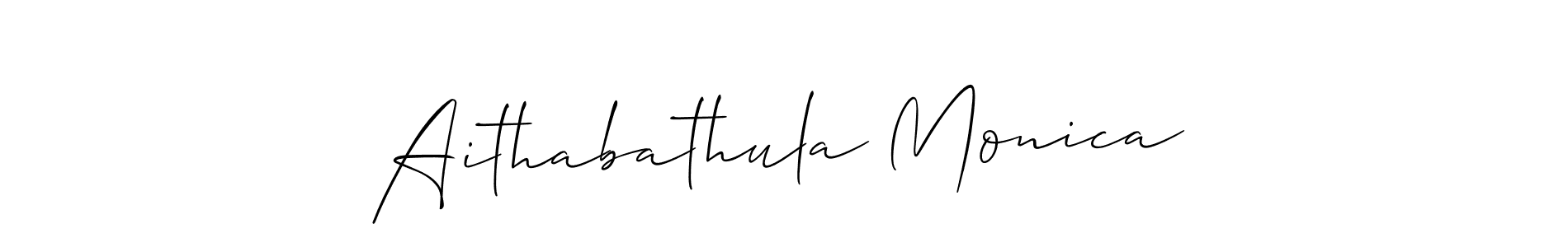 if you are searching for the best signature style for your name Aithabathula Monica. so please give up your signature search. here we have designed multiple signature styles  using Allison_Script. Aithabathula Monica signature style 2 images and pictures png