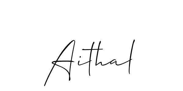 How to make Aithal name signature. Use Allison_Script style for creating short signs online. This is the latest handwritten sign. Aithal signature style 2 images and pictures png