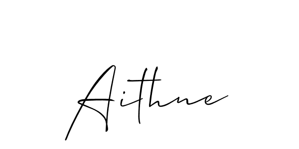 Create a beautiful signature design for name Aithne. With this signature (Allison_Script) fonts, you can make a handwritten signature for free. Aithne signature style 2 images and pictures png