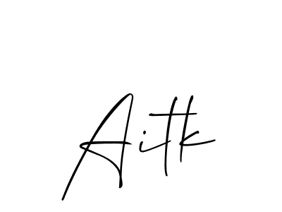Make a short Aitk signature style. Manage your documents anywhere anytime using Allison_Script. Create and add eSignatures, submit forms, share and send files easily. Aitk signature style 2 images and pictures png