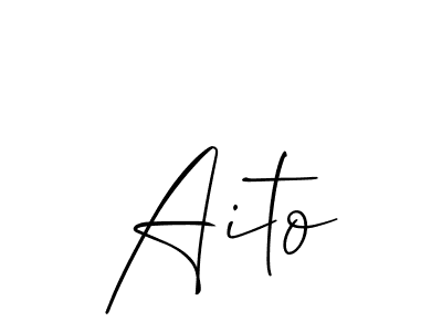 Create a beautiful signature design for name Aito. With this signature (Allison_Script) fonts, you can make a handwritten signature for free. Aito signature style 2 images and pictures png