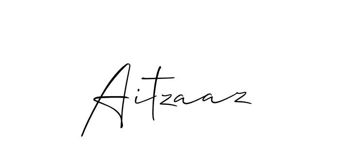 Design your own signature with our free online signature maker. With this signature software, you can create a handwritten (Allison_Script) signature for name Aitzaaz. Aitzaaz signature style 2 images and pictures png