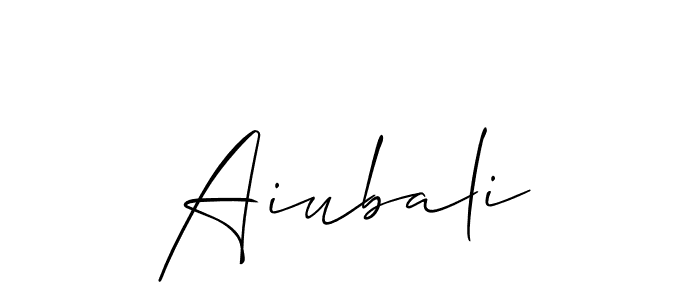 Make a beautiful signature design for name Aiubali. With this signature (Allison_Script) style, you can create a handwritten signature for free. Aiubali signature style 2 images and pictures png