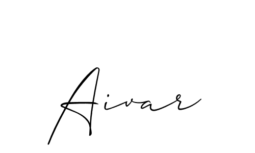 How to make Aivar name signature. Use Allison_Script style for creating short signs online. This is the latest handwritten sign. Aivar signature style 2 images and pictures png