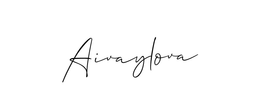 Aivaylova stylish signature style. Best Handwritten Sign (Allison_Script) for my name. Handwritten Signature Collection Ideas for my name Aivaylova. Aivaylova signature style 2 images and pictures png