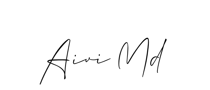 It looks lik you need a new signature style for name Aivi Md. Design unique handwritten (Allison_Script) signature with our free signature maker in just a few clicks. Aivi Md signature style 2 images and pictures png