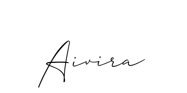 It looks lik you need a new signature style for name Aivira. Design unique handwritten (Allison_Script) signature with our free signature maker in just a few clicks. Aivira signature style 2 images and pictures png