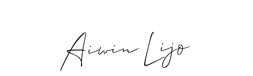 Design your own signature with our free online signature maker. With this signature software, you can create a handwritten (Allison_Script) signature for name Aiwin Lijo. Aiwin Lijo signature style 2 images and pictures png