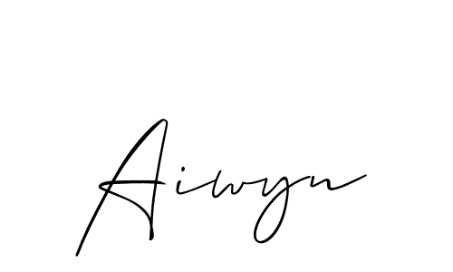 Allison_Script is a professional signature style that is perfect for those who want to add a touch of class to their signature. It is also a great choice for those who want to make their signature more unique. Get Aiwyn name to fancy signature for free. Aiwyn signature style 2 images and pictures png