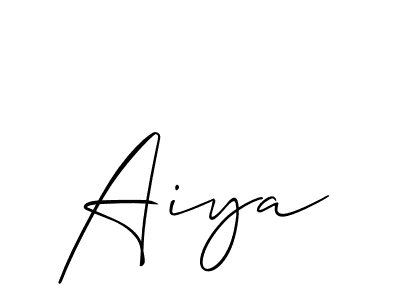 Best and Professional Signature Style for Aiya. Allison_Script Best Signature Style Collection. Aiya signature style 2 images and pictures png