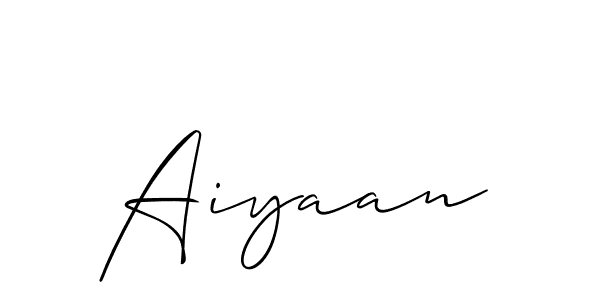 The best way (Allison_Script) to make a short signature is to pick only two or three words in your name. The name Aiyaan include a total of six letters. For converting this name. Aiyaan signature style 2 images and pictures png