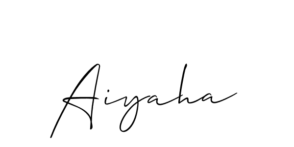 Make a beautiful signature design for name Aiyaha. Use this online signature maker to create a handwritten signature for free. Aiyaha signature style 2 images and pictures png