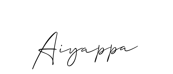 Also we have Aiyappa name is the best signature style. Create professional handwritten signature collection using Allison_Script autograph style. Aiyappa signature style 2 images and pictures png