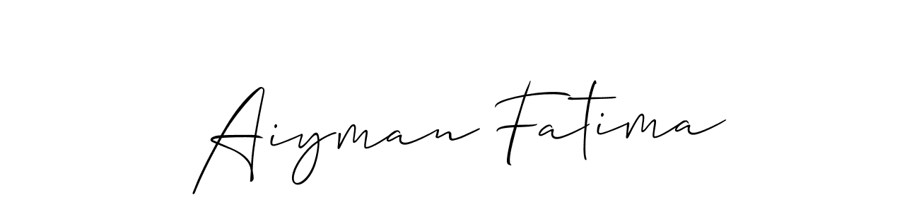Also we have Aiyman Fatima name is the best signature style. Create professional handwritten signature collection using Allison_Script autograph style. Aiyman Fatima signature style 2 images and pictures png