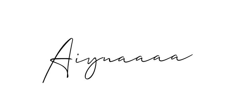 Also You can easily find your signature by using the search form. We will create Aiynaaaa name handwritten signature images for you free of cost using Allison_Script sign style. Aiynaaaa signature style 2 images and pictures png