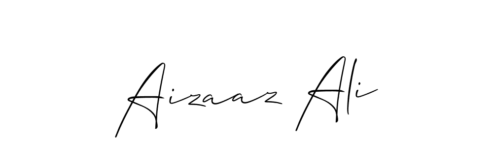 How to make Aizaaz Ali name signature. Use Allison_Script style for creating short signs online. This is the latest handwritten sign. Aizaaz Ali signature style 2 images and pictures png