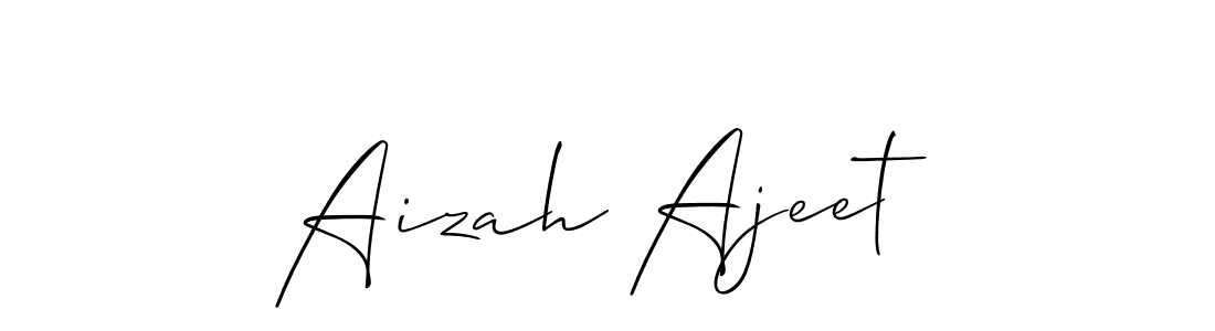 Design your own signature with our free online signature maker. With this signature software, you can create a handwritten (Allison_Script) signature for name Aizah Ajeet. Aizah Ajeet signature style 2 images and pictures png