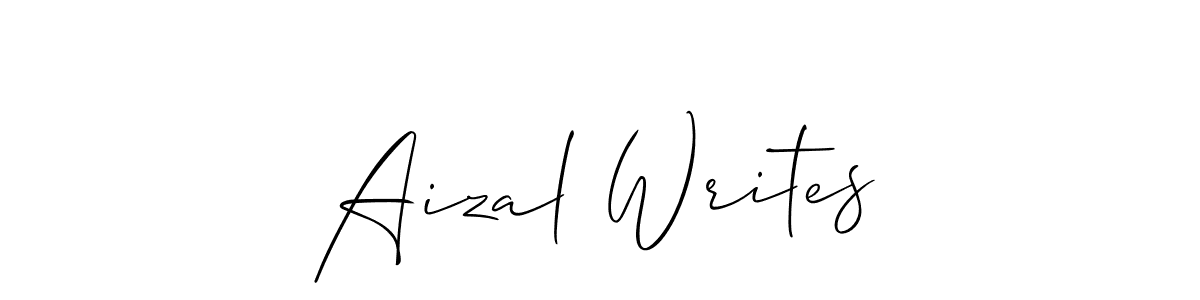 Create a beautiful signature design for name Aizal Writes. With this signature (Allison_Script) fonts, you can make a handwritten signature for free. Aizal Writes signature style 2 images and pictures png