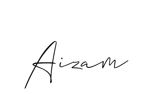 Make a beautiful signature design for name Aizam. With this signature (Allison_Script) style, you can create a handwritten signature for free. Aizam signature style 2 images and pictures png