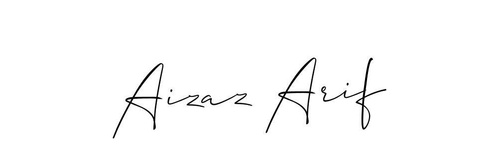 Also we have Aizaz Arif name is the best signature style. Create professional handwritten signature collection using Allison_Script autograph style. Aizaz Arif signature style 2 images and pictures png
