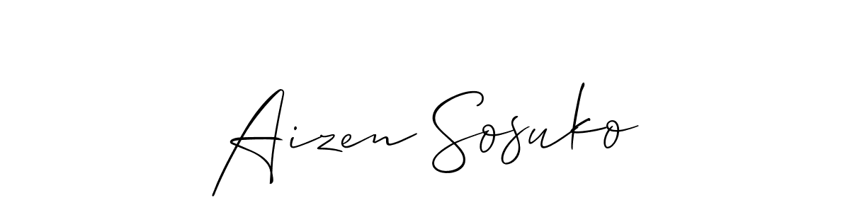 Aizen Sosuko stylish signature style. Best Handwritten Sign (Allison_Script) for my name. Handwritten Signature Collection Ideas for my name Aizen Sosuko. Aizen Sosuko signature style 2 images and pictures png