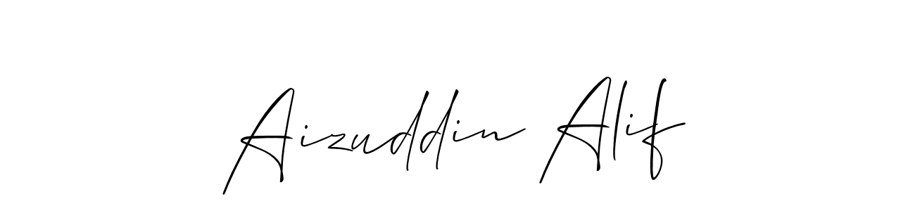 Also You can easily find your signature by using the search form. We will create Aizuddin Alif name handwritten signature images for you free of cost using Allison_Script sign style. Aizuddin Alif signature style 2 images and pictures png