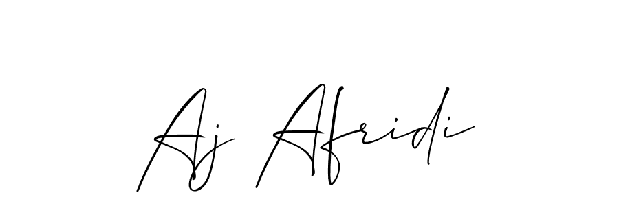 Design your own signature with our free online signature maker. With this signature software, you can create a handwritten (Allison_Script) signature for name Aj Afridi. Aj Afridi signature style 2 images and pictures png