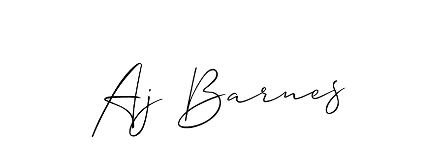 Make a beautiful signature design for name Aj Barnes. With this signature (Allison_Script) style, you can create a handwritten signature for free. Aj Barnes signature style 2 images and pictures png
