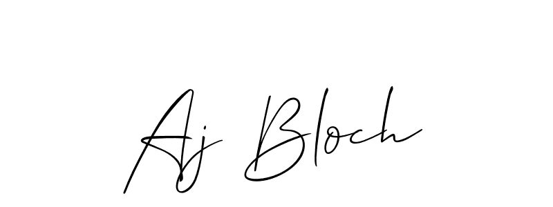 Aj Bloch stylish signature style. Best Handwritten Sign (Allison_Script) for my name. Handwritten Signature Collection Ideas for my name Aj Bloch. Aj Bloch signature style 2 images and pictures png