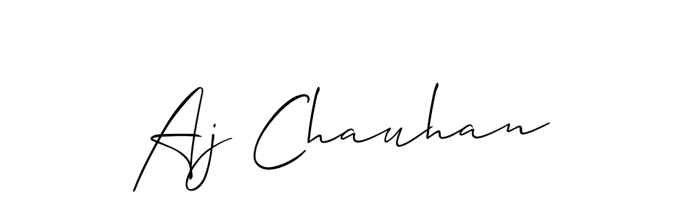 Use a signature maker to create a handwritten signature online. With this signature software, you can design (Allison_Script) your own signature for name Aj Chauhan. Aj Chauhan signature style 2 images and pictures png