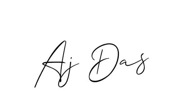 Also we have Aj Das name is the best signature style. Create professional handwritten signature collection using Allison_Script autograph style. Aj Das signature style 2 images and pictures png