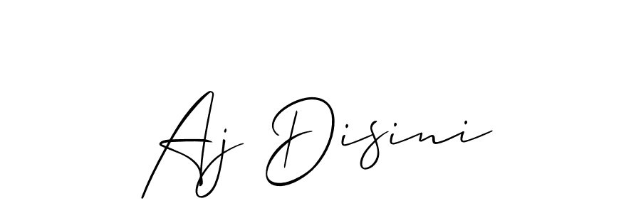 You should practise on your own different ways (Allison_Script) to write your name (Aj Disini) in signature. don't let someone else do it for you. Aj Disini signature style 2 images and pictures png
