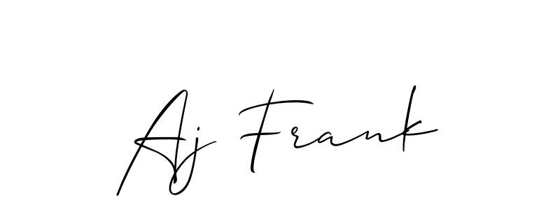 Similarly Allison_Script is the best handwritten signature design. Signature creator online .You can use it as an online autograph creator for name Aj Frank. Aj Frank signature style 2 images and pictures png