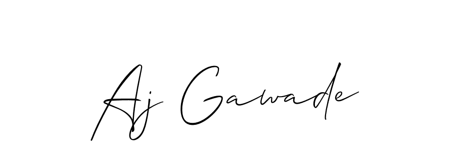 Use a signature maker to create a handwritten signature online. With this signature software, you can design (Allison_Script) your own signature for name Aj Gawade. Aj Gawade signature style 2 images and pictures png