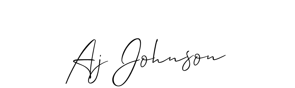 Make a beautiful signature design for name Aj Johnson. With this signature (Allison_Script) style, you can create a handwritten signature for free. Aj Johnson signature style 2 images and pictures png