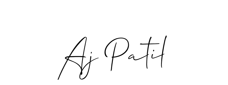 Design your own signature with our free online signature maker. With this signature software, you can create a handwritten (Allison_Script) signature for name Aj Patil. Aj Patil signature style 2 images and pictures png